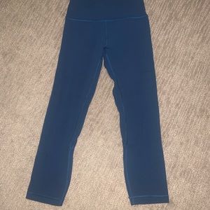 Dark Teal Cropped Lulu Leggings